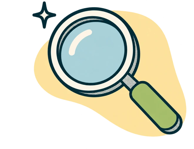 Illustration of a magnifying glass